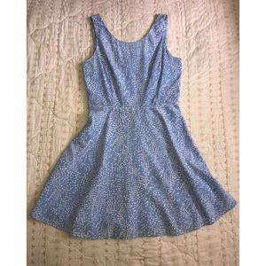 Blue polka dot dress